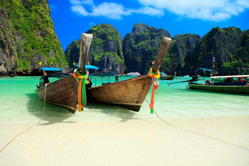 Thailand, Phuket, boat, beach, Asia